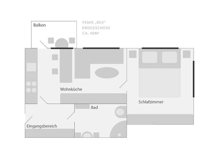 Ferienwohnung für 2 Personen, mit Terrasse und Garten sowie Pool in Bad Schlema - 4