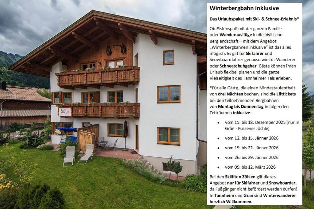 Ganze Wohnung, One-Bedroom Apartment in Tannheim (Tirol), Allgäuer Alpen (Österreich)