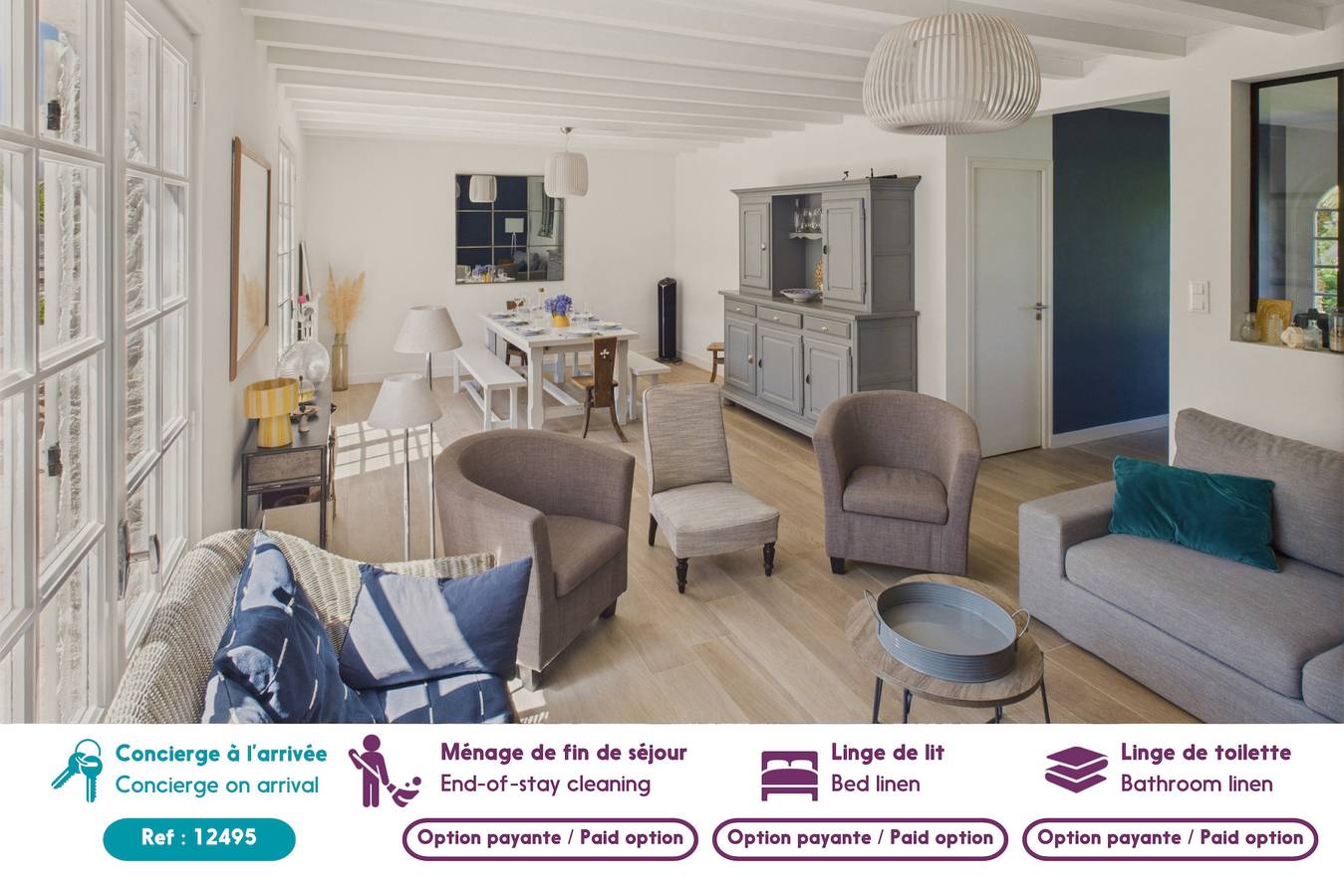 Port Blanc – House for 12 Adults and 2 Children in Port Blanc, Penvénan