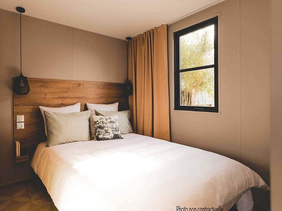 Flower Camping Les Micocouliers - Mobilheim 6 personen - Mobilheim Premium 33m² 3 Zimmer + Terrasse 15m² + Tv + Klima + Geschirrspüler in Graveson, Arles und Umgebung