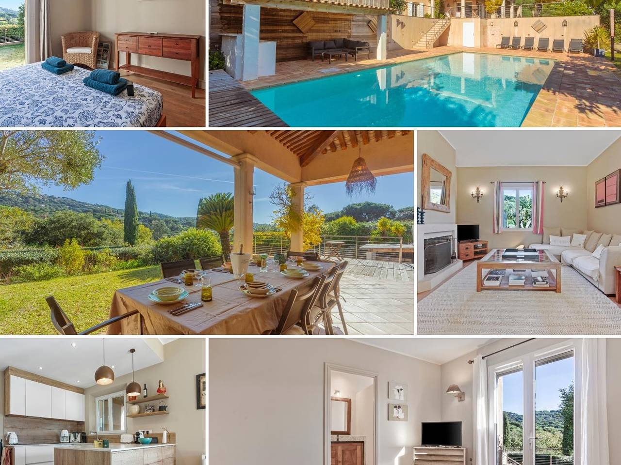 Ganze Ferienwohnung, Villa mit 4 Schlafzimmern – Swimmingpool – Klimaanlage – Tennisplatz – Parkplatz in Gigaro, La Croix-Valmer