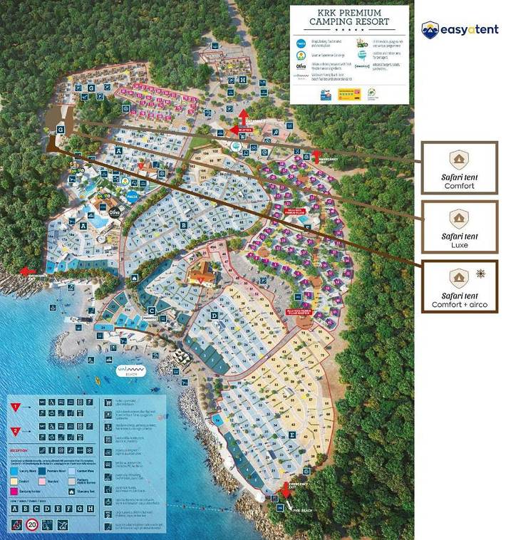 Camping pour 5 personnes, avec jardin et piscine ainsi que vue et bassin pour enfant dans Krk - 2
