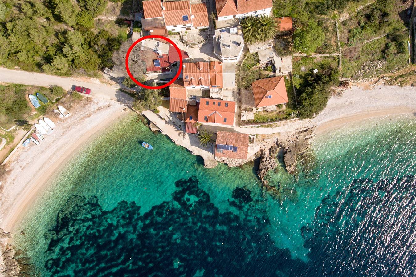 Huis met één kamer aan het strand Baai Tvrdni Dolac, Hvar K-13018 in Gdinj, Hvar