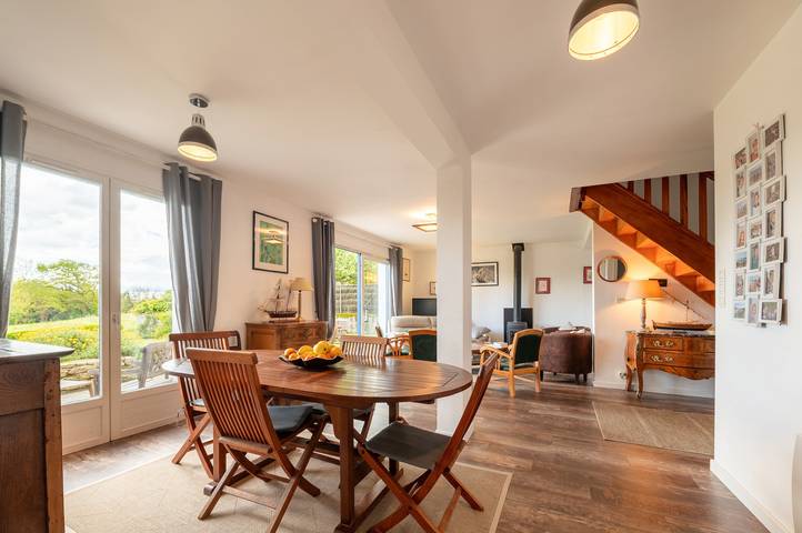 Maison de vacances 'Maison Aux Volets Bleus - Vue Mer' avec terrasse privée et jardin privé in Arzon, Côte des Mégalithes