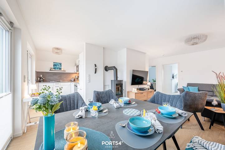 Ganze Wohnung, Blauer Anker - Kamin, Infrarotkabine, strandnah, Balkon mit Strandkorb in Büsum, Kreis Dithmarschen