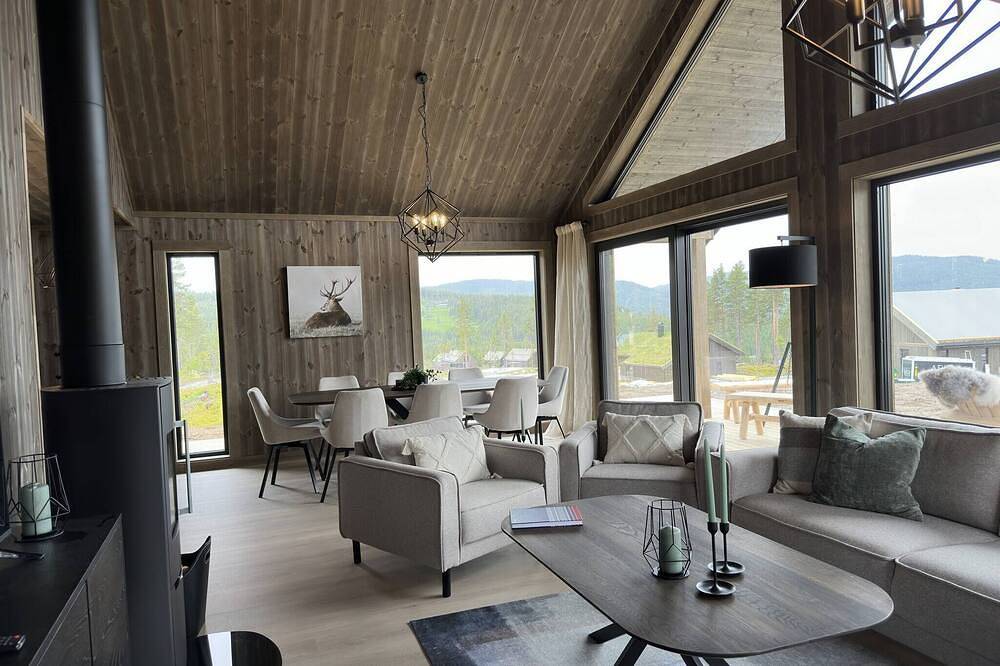 Luxury holiday home, skiing, sauna, remote office in Nesbyen (municipality)