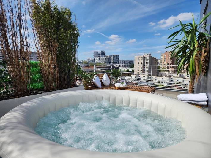 Appartement de vacances pour 10 personnes, avec Jacuzzi ainsi que Terrasse et Vue