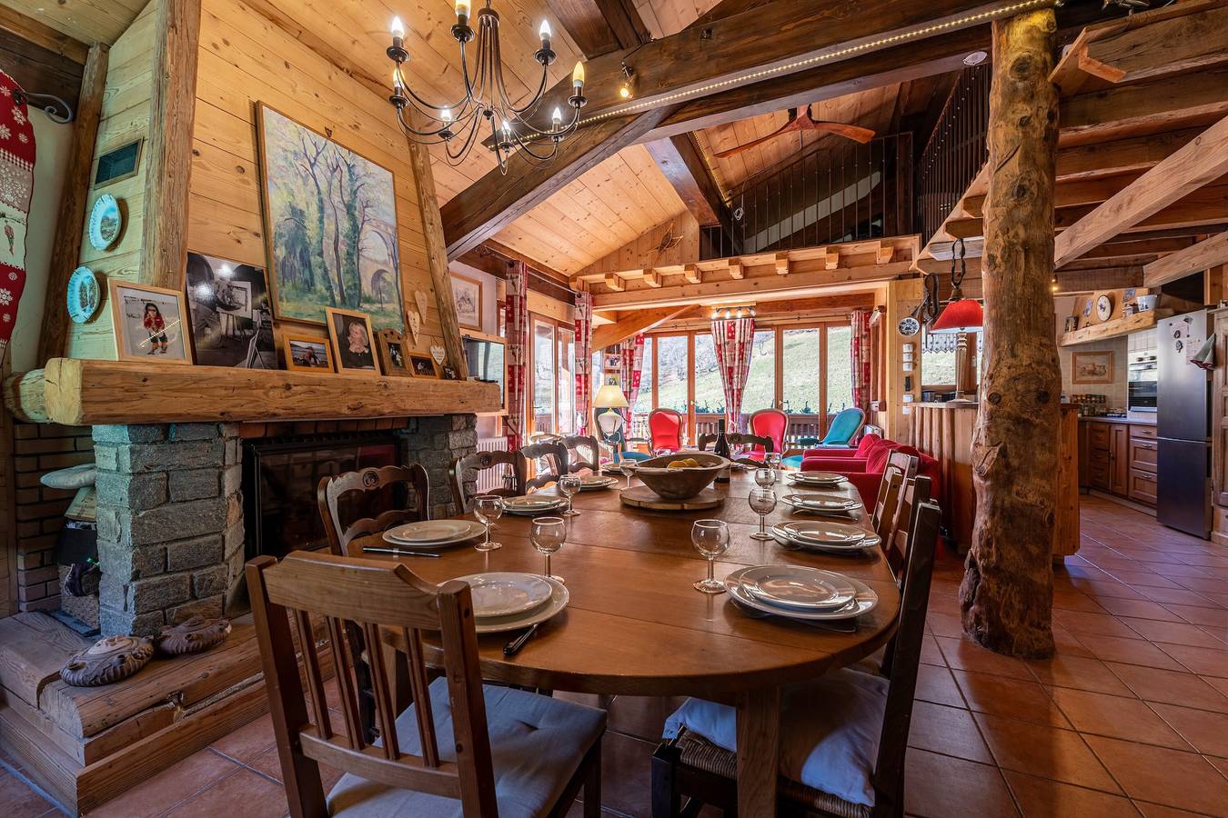 Chalet Les Menuires Val Thorens mit Bergblick, privater Terrasse und Wlan in Saint-Martin-de-Belleville, Les Trois Vallées