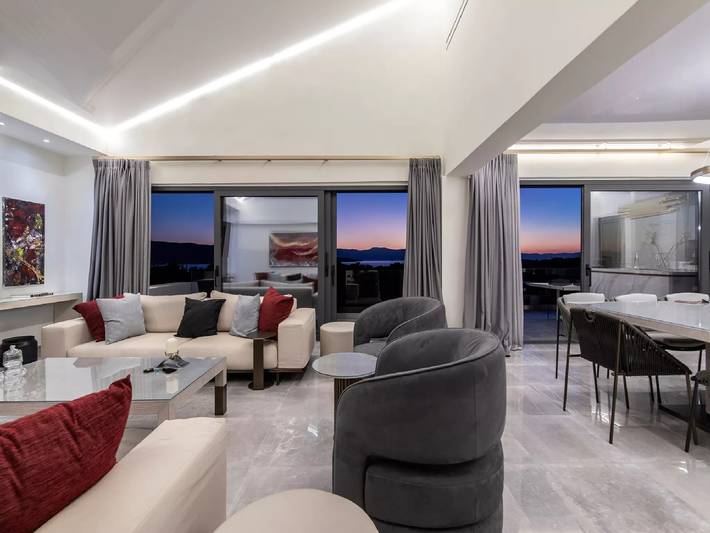 Location de vacances pour 13 personnes, avec Vue sur l’océan et Balcon ainsi que Terrasse et Jardin à Porto Heli - 3