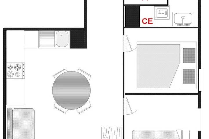 Gîte pour 6 personnes, avec Balcon dans La Safraniere Du Val D Arly