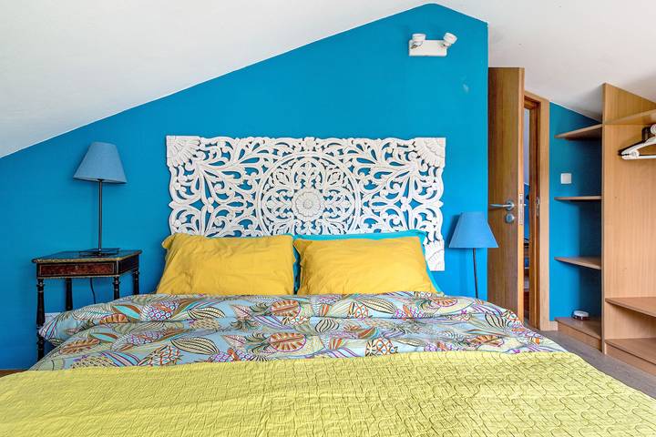 Ferienhaus 'Casa Azul' mit Bergblick, Gemeinschaftspool und Wlan in Moledo, Viana do Castelo Distrikt