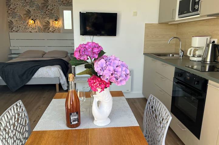 Location de vacances pour 2 personnes, avec terrasse ainsi que jardin et piscine, animaux acceptés dans Plage Du Bilou Le Conquet - 3