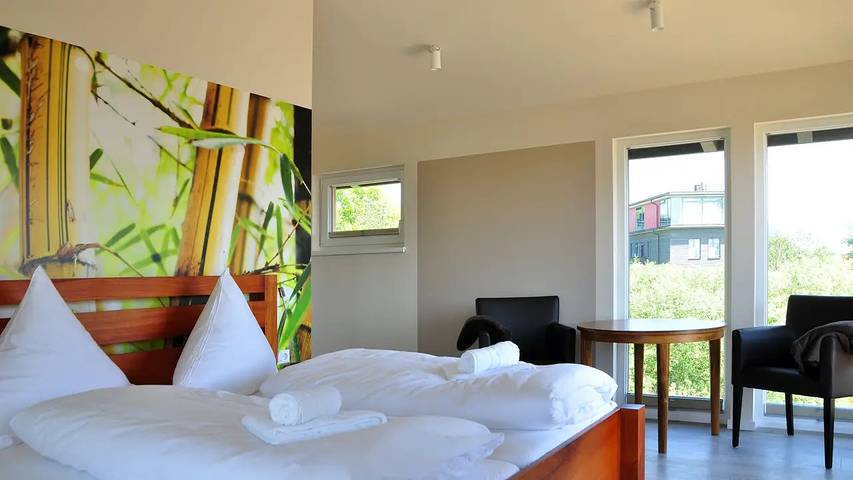 Ferienhaus mit Meerblick für 6 Personen, mit Garten und Sauna sowie Terrasse, mit Haustier