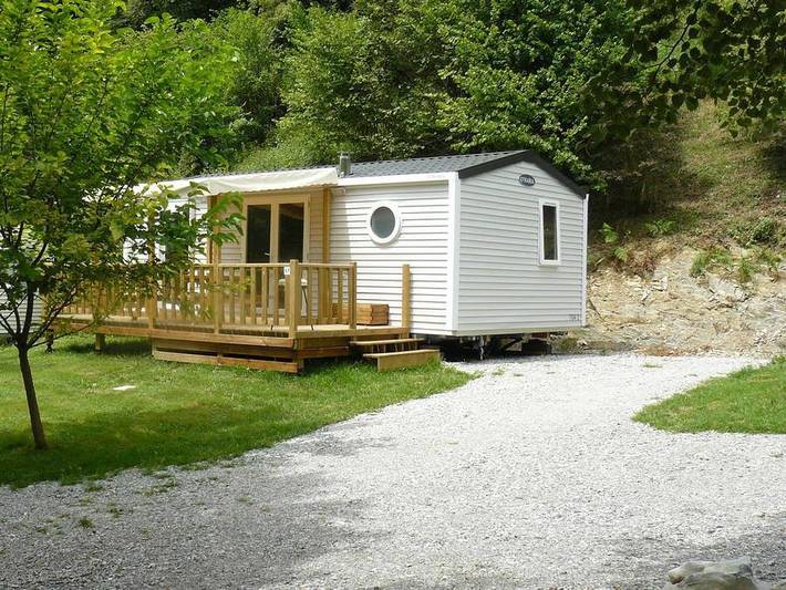 Camping Le Rey - Mobilheim 4 personen - zentrale Inselküche Nr. 44 in Louvie-Juzon, Béarn