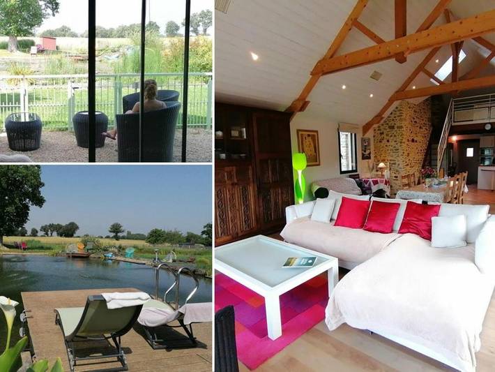 Location de vacances pour 4 personnes, avec Jacuzzi ainsi que Terrasse et Piscine à Niafles