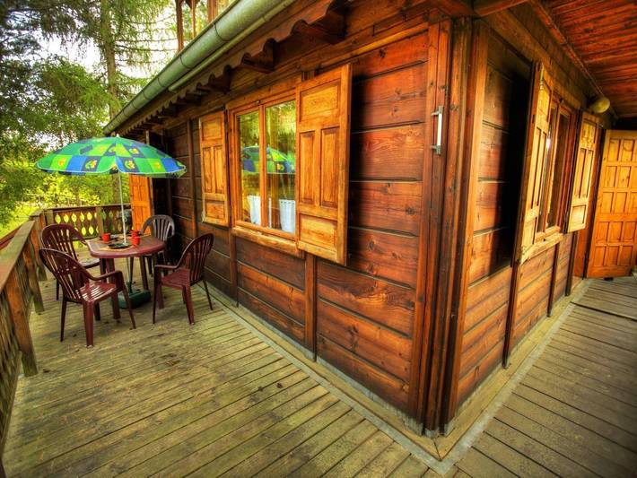 Blockhaus am Tajty-See, Masurische Seenplatte in Löwentinsee