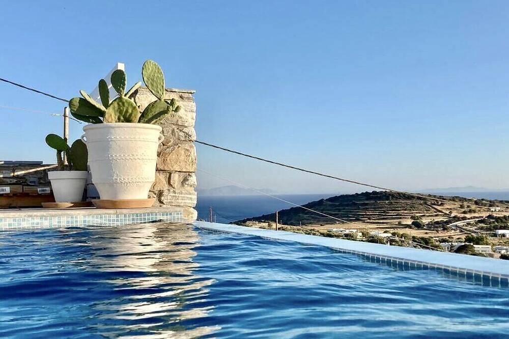 Villa Galazio  extraordinary  panoramic sea views and private pool in Agkairia, Paros