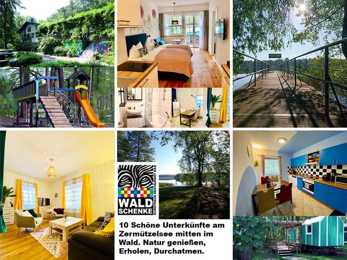 Ferienwohnung für 2 Personen, mit Terrasse und Garten sowie Sauna und Seeblick