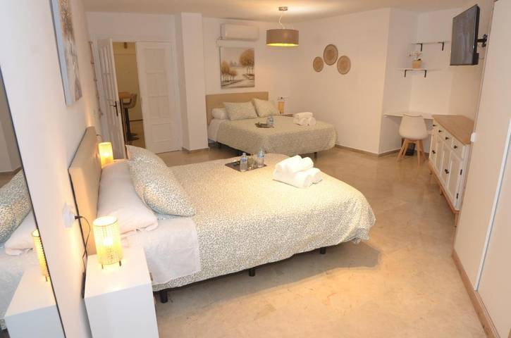 Bed and breakfast, with Balcony and Terrace as well as View in Malaga