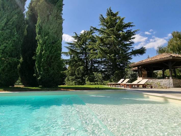 Casa vacanza per 2 persone, con Terrazza e Giardino nonché Piscina e Panorama a Opi