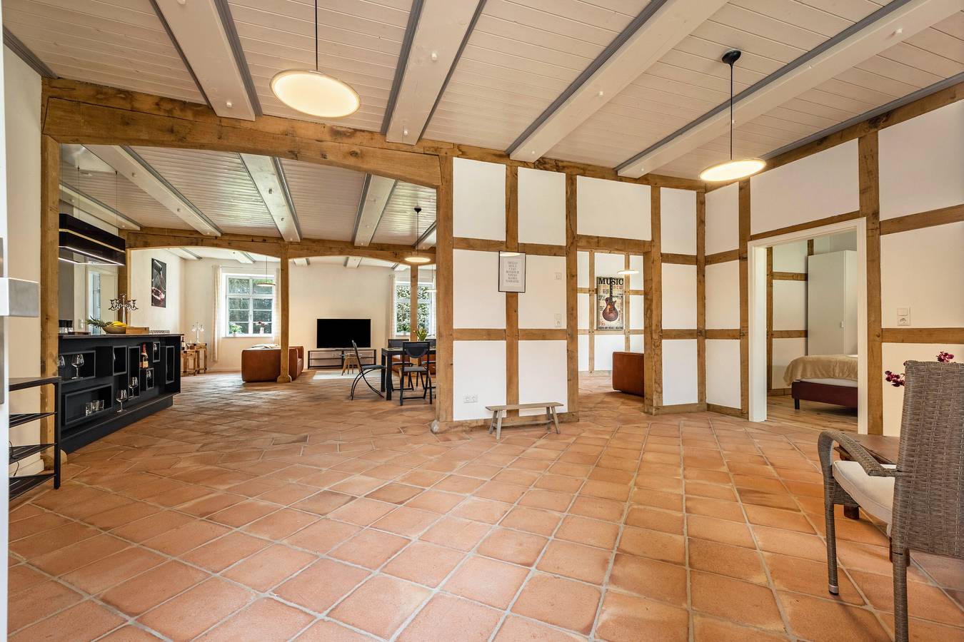 Apartamento entero, Apartamento 'Südterrasse mit Loftcharme' con vistas a la montaña, piscina privada y Wi-Fi in Dedelstorf, Distrito de Gifhorn