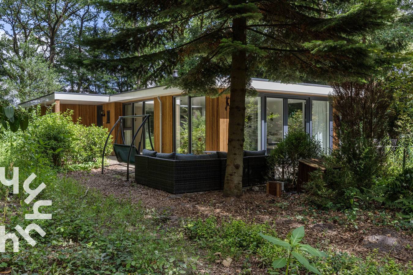 Luxuriöser Waldbungalow für 5 Personen mit holzbefeuerter Sauna in der Drentsfriese Wold in Wateren, Regio Zwolle