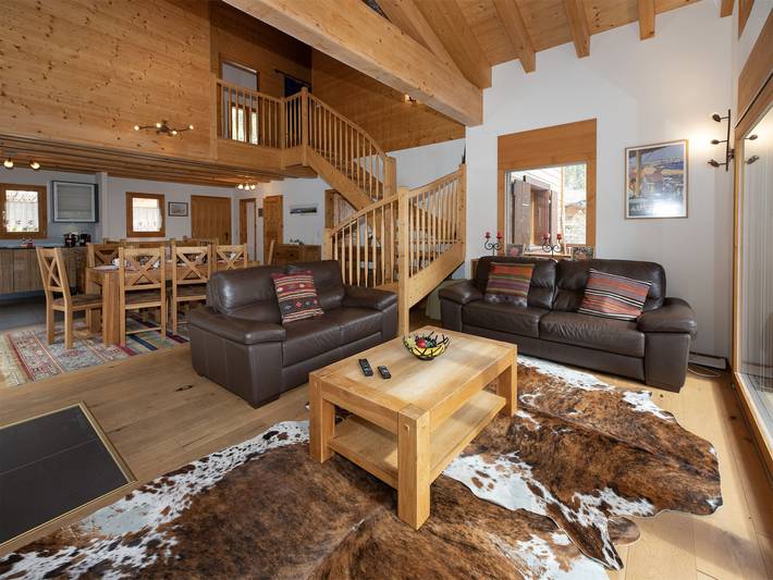 Chalet für 8 Personen, mit Balkon und Terrasse sowie Garten in Leytron