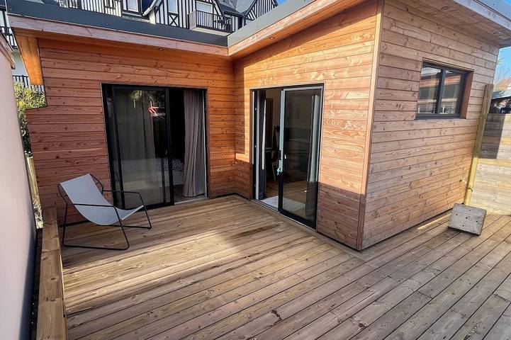 Ferienhaus für 4 Personen, mit Terrasse und Garten, mit Haustier