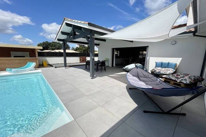 Maison de vacances pour 8 personnes, avec piscine à Le Teich