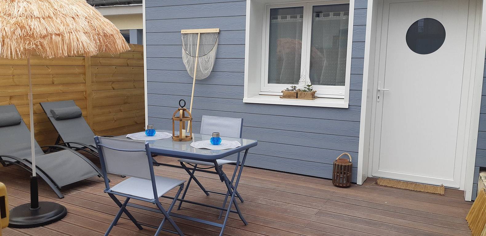 "La Mer Bohème", patio, parking privé, 5 mn plage in Le Portel, Région de Boulogne-sur-Mer