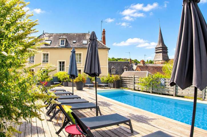 Maison d’hôte pour 3 personnes, avec Terrasse et Piscine ainsi que Sauna et Vue