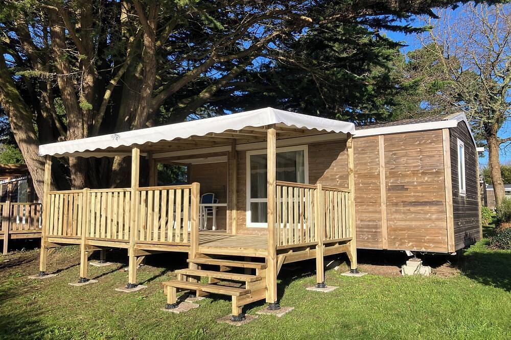 Mobile-home 4 pers (6 possibles) – Plage à pied – Terrasse – Piscine in Fouesnant, Côte de Cornouaille