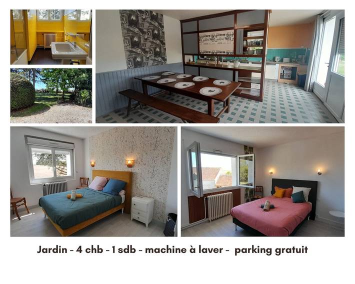Location de vacances pour 8 personnes, avec jardin et terrasse dans Vatan