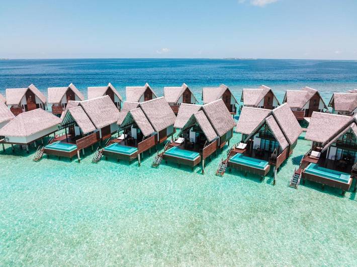 Station pour 2 personnes, avec piscine ainsi que vue et jardin dans Maldives - 4