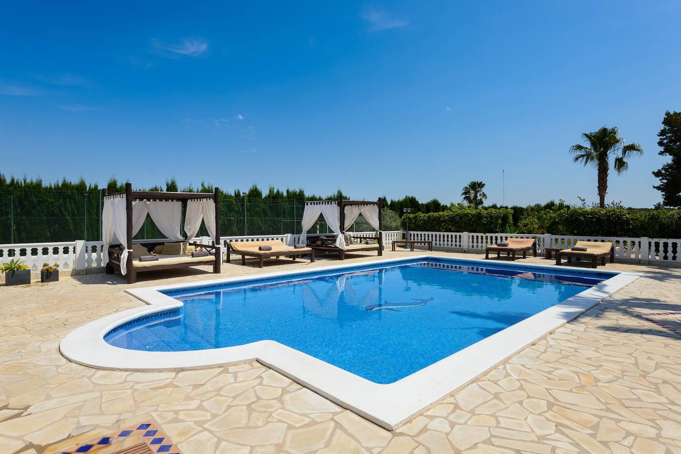 Villa de lujo Can Raes con vistas a la montaña, piscina, Wi-Fi, terraza y jardín in San Rafael de Sa Creu, Sant Antoni de Portmany