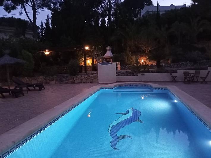 Villa con cancha de tenis y piscina clim in Altea La Vella, Altea