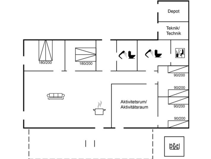 Ferienhaus mit Meerblick für 8 Personen, mit Terrasse und Sauna, mit Haustier in Kelstrup Strand - 2