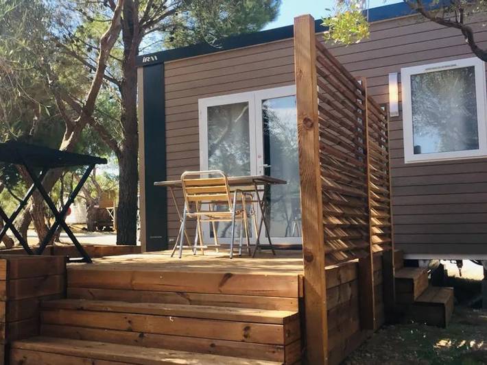 Camping Le Fun - Mobilheim 2 personen - Cahita, 1 Schlafzimmer, Neu+Tv + Klimaanlage in Fitou, Mittelmeerküste (Frankreich)