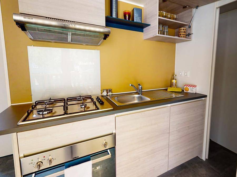 Camping Siblu les Embruns Funpass inclus - Stacaravan 8 personen - Essentiel 3ch 8p Signature airconditioning in Claouey, Lège-Cap-Ferret