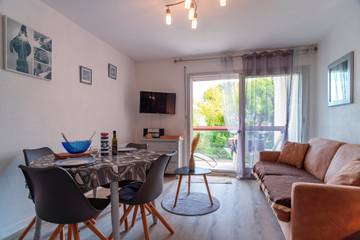 Gîte pour 4 personnes, avec balcon, animaux acceptés dans Port de Saint-Jacques