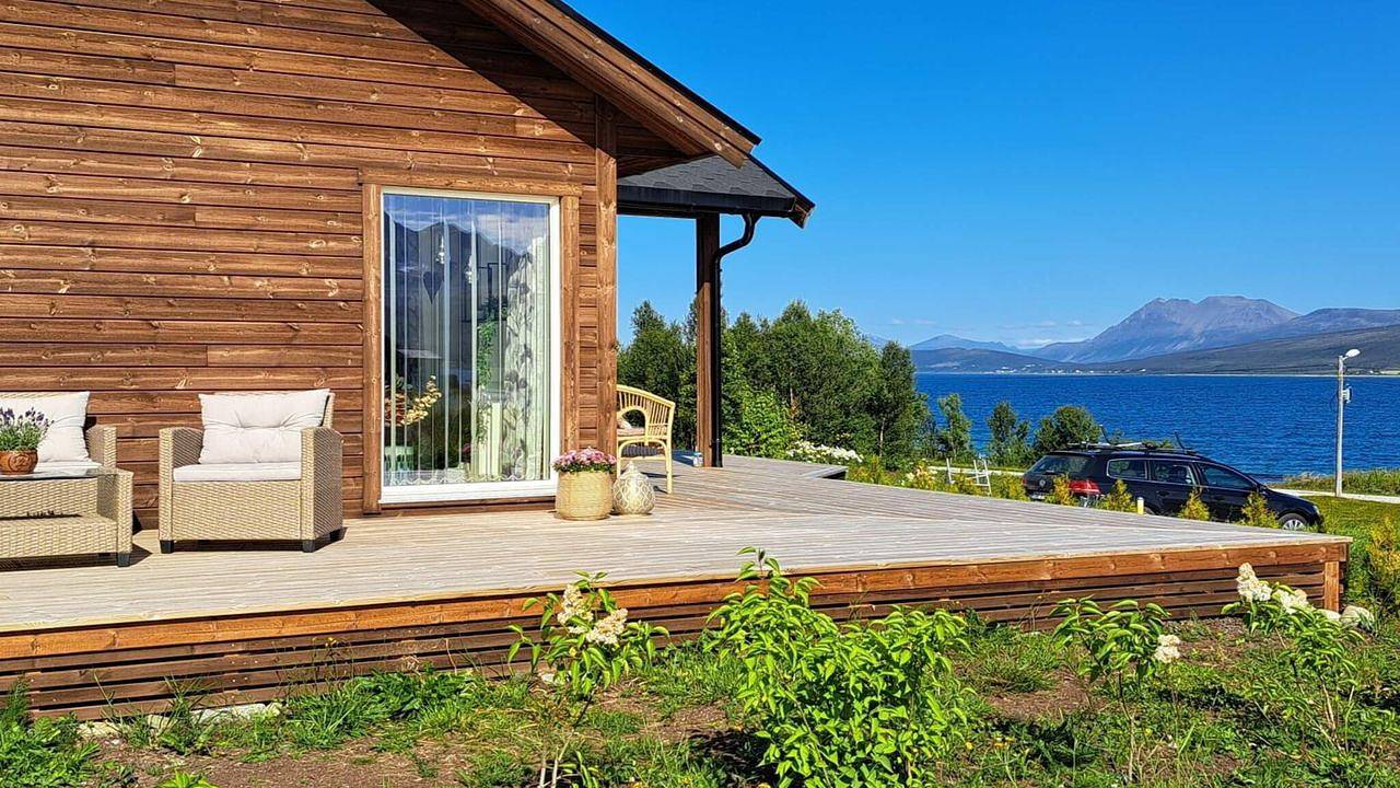 Maison de vacances pour 6 personnes avec vue in Lyngen
