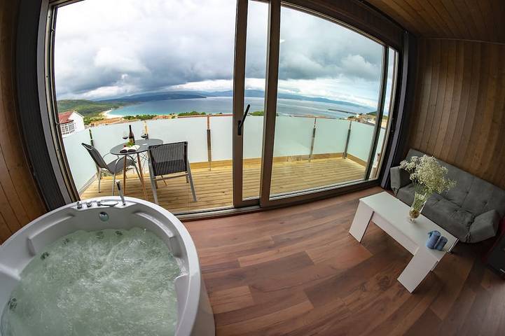 Cabaña para 2 personas, con jardín en Rias Baixas
