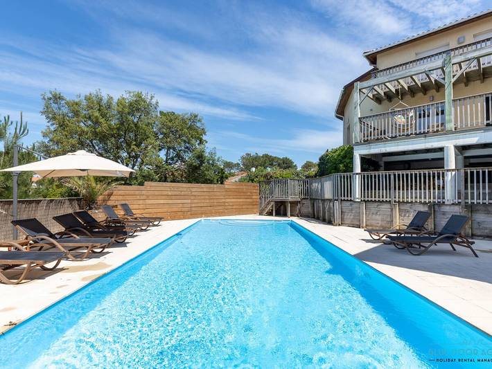 Holiday rental for 15 people, with Balcony and Terrace as well as Garden and Pool in Moliets-et-Maa