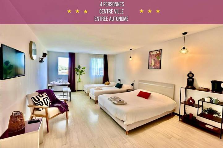 Gîte pour 4 personnes, avec vue dans Gare De Lourdes