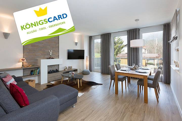 Ferienwohnung für 4 Personen, mit Balkon und Garten sowie Sauna