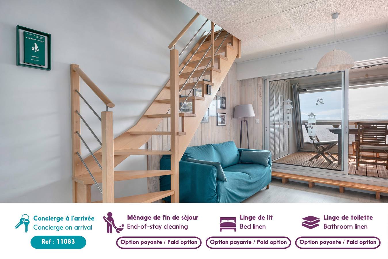Appartement entier, Face à la mer, appartement sous les toits pour 4 in Pornichet, Côte d'Amour
