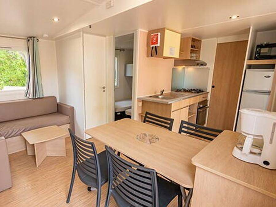 Camping Cala Llevado - Sea Green By Sunêlia - Mobilhome 6 personas - Mobil-home | Confort | 2 Dormitorios | 4/6 Pers. | Terraza elevada | 1 Baño | Aire acondicionado. in Santa Maria de Llorell, Tossa de Mar