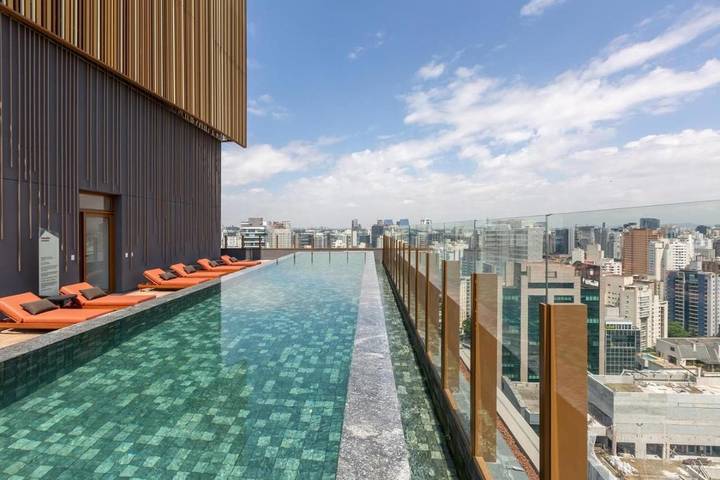 Casas e apartamentos de temporada para 2 pessoas, com piscina e balcão e ainda jardim em Moema