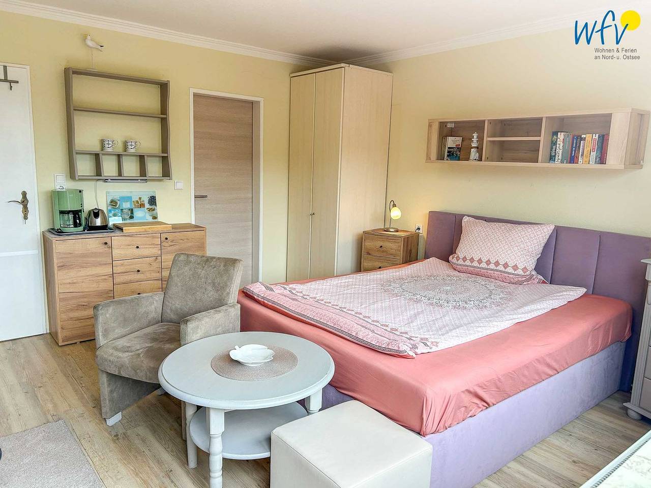 Ganze Wohnung, Modernes Appartement Muschel mit Balkon und Garten im Ferienhaus Heidi auf Borkum in Borkum