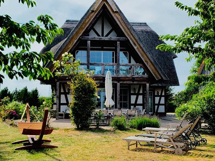 Ferienhaus für 12 Personen, mit Terrasse und Garten sowie Sauna in Grüssow